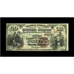 Alva, OK - $20 1882 Brown Back Fr. 504 The First NB Ch. 