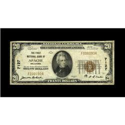 Apache, OK - $20 1929 Ty. 1 The First NB Ch. # 7127This 