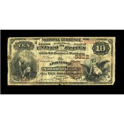 Ardmore, OK - $10 1882 Brown Back Fr. 490 The Ardmore N 