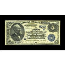 Bartlesville, OK - $5 1882 Value Back Fr. 575 The First 