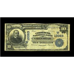 Checotah, OK - $10 1902 Plain Back Fr. 628 The Commerci 