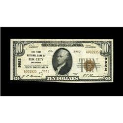 Elk City, OK - $10 1929 Ty. 2 The First NB Ch. # 9952A 