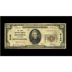 Frederick, OK - $20 1929 Ty. 1 The First NB Ch. # 8140A 