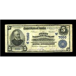 Hartshorne, OK - $5 1902 Plain Back Fr. 600 The First N 