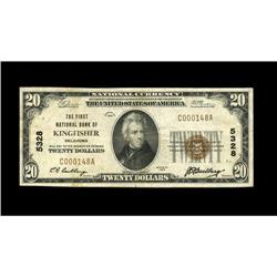 Kingfisher, OK - $20 1929 Ty. 1 The First NB Ch. # 5328 
