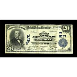 Lindsay, OK - $20 1902 Plain Back Fr. 652 The First NB 