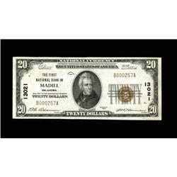 Madill, OK - $20 1929 Ty. 1 The First NB Ch. # 13021A l 