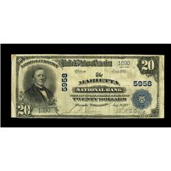 Marietta, OK - $20 1902 Plain Back Fr. 660 The Marietta 