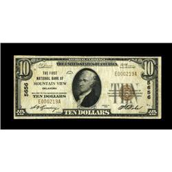 Mountain View, OK - $10 1929 Ty. 1 The First NB Ch. # 5 