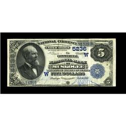 Muskogee, OK - $5 1882 Date Back Fr. 538 The Commercial 
