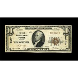 Noble, OK - $10 1929 Ty. 1 The First NB Ch. # 9937A ver 