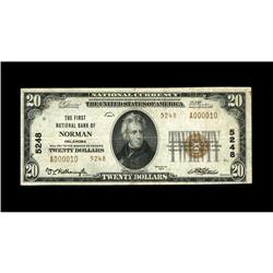 Norman, OK - $20 1929 Ty. 2 The First NB Ch. # 5248Whil 