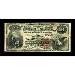 Oklahoma City, OT - $10 1882 Brown Back Fr. 490 The Ame 