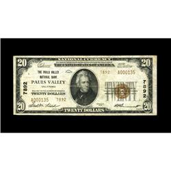 Pauls Valley, OK - $20 1929 Ty. 2 The Pauls Valley NB C 
