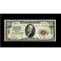 Pawhuska, OK - $10 1929 Ty. 2 The Citizens-First NB Ch. 