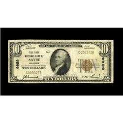 Sayre, OK - $10 1929 Ty. 1 The First NB Ch. # 9959A rat 