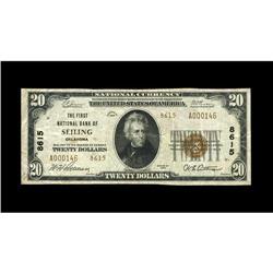 Seiling, OK - $20 1929 Ty. 2 The First NB Ch. # 8615Lar 