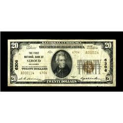 Stroud, OK - $20 1929 Ty. 2 The First NB Ch. # 6306Alth 