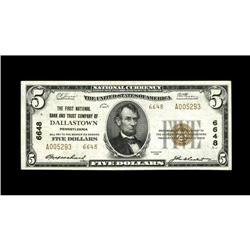 Dallastown, PA - $5 1929 Ty. 2 The First NB & TC Ch. # 