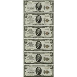 Huntingdon, PA - $10 1929 Ty. 1 The FNB Uncut Sheet 