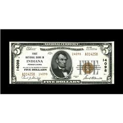 Indiana, PA - $5 1929 Ty. 2 First NB Ch. # 14098While t 