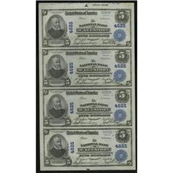 McKeesport, PA - $5-$5-$5-$5 1902 Plain Back Fr. 602 Th 