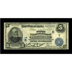 Philadelphia, PA - $5 1902 Date Back Fr. 590 The First 