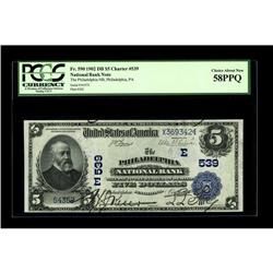 Philadelphia, PA - $5 1902 Date Back Fr. 590 The Philad 