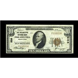 Philadelphia, PA - $10 1929 Ty. 1 The Philadelphia NB C 