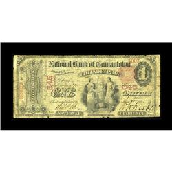 Philadelphia, PA - $1 1875 Fr. 383 The NB of Germantown 