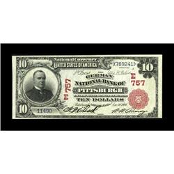 Pittsburgh, PA - $10 1902 Red Seal Fr. 613 The German N 