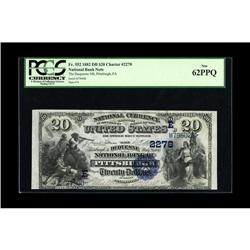 Pittsburgh, PA - $20 1882 DB The Duquesne NB PCGS 62PPQ 