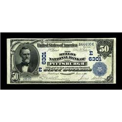 Pittsburgh, PA - $50 1902 Date Back Fr. 667 The Mellon 