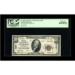 Pittsburgh, PA - $10 1929 Ty. 2 The Mellon NB Ch. # 630 