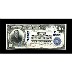Trafford City, PA - $10 1902 Date Back Fr. 616 The Firs 