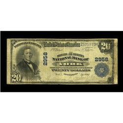 York, PA - $20 1902 Plain Back Fr. 650 The Drovers & Me 