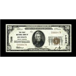 Hudson, SD - $20 1929 Ty. 1 The First NB Ch. # 7335A lo 