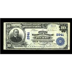 Pierre, SD - $10 1902 Plain Back Fr. 624 The First NB C 