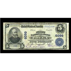 Volga, SD - $5 1902 Plain Back Fr. 608 The First NB Ch. 