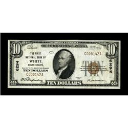White, SD - $10 1929 Ty. 1 The First NB Ch. # 6294A Ver 