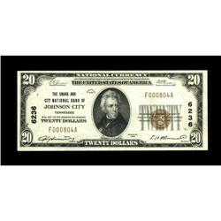 Johnson City, TN - $20 1929 Ty. 1 The Unaka & City NB C 