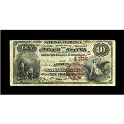 Austin, TX - $10 1882 Brown Back Fr. 484 The Austin NB 