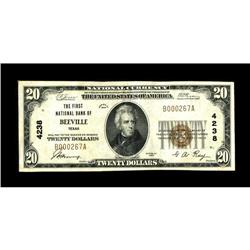 Beeville, TX - $20 1929 Ty. 1 The First NB Ch. # 4238A 