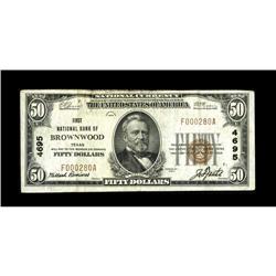 Brownwood, TX - $50 1929 Ty. 1 The Brownwood NB Ch. # 4 