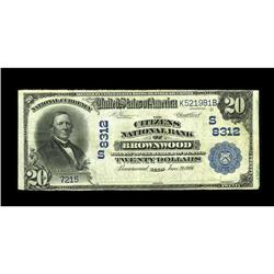 Brownwood, TX - $20 1902 Date Back Fr. 644 The Citizens 
