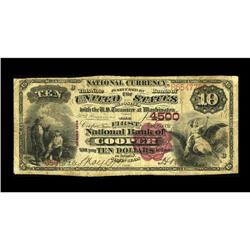 Cooper, TX - $10 1882 Brown Back Fr. 484 The First NB C 