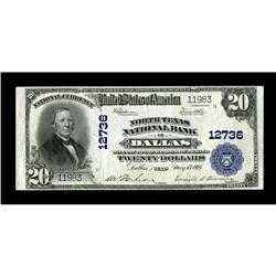 Dallas, TX - $20 1902 Plain Back Fr. 661 North Texas NB 