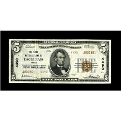 Eagle Pass, TX - $5 1929 Ty. 2 The First NB Ch. # 4490T 