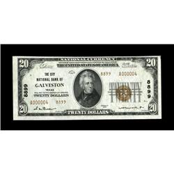 Galveston, TX - $20 1929 Ty. 2 The City NB Ch. # 8899A 