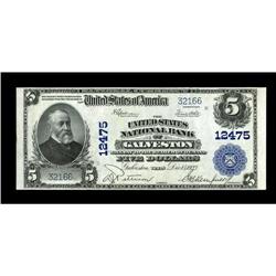 Galveston, TX - $5 1902 Plain Back Fr. 609 The United S 